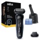 BEARD SHAVER  52-B7200cc ΜΑΥΡΗ ΜΕ ΣΥΣΤΗΜΑ ΚΑΘΑΡΙΣΜΟΥ